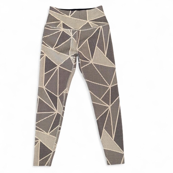 Beyond yoga breakout geometric high waist midi legging geometric patchwork SZ XL - Picture 3 of 7
